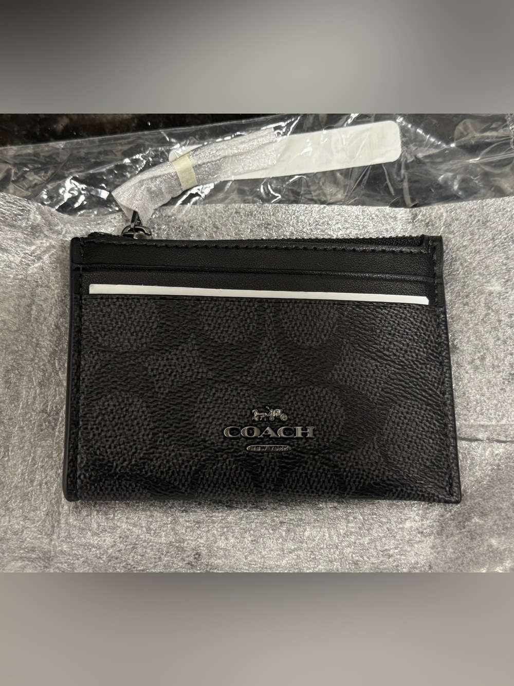 Coach Women’s Mini Wallet - Black & Grey - Picture 1 of 5